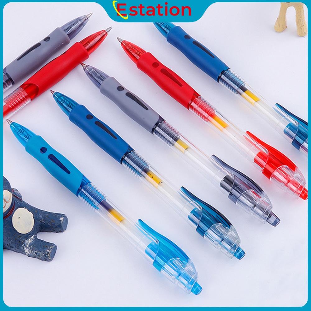 

Estation - (1 PAKET ISI 6PCS) Gel Pen Penulisan Halus Pulpen Gel 0.5mm Alat Tulis Aesthetic