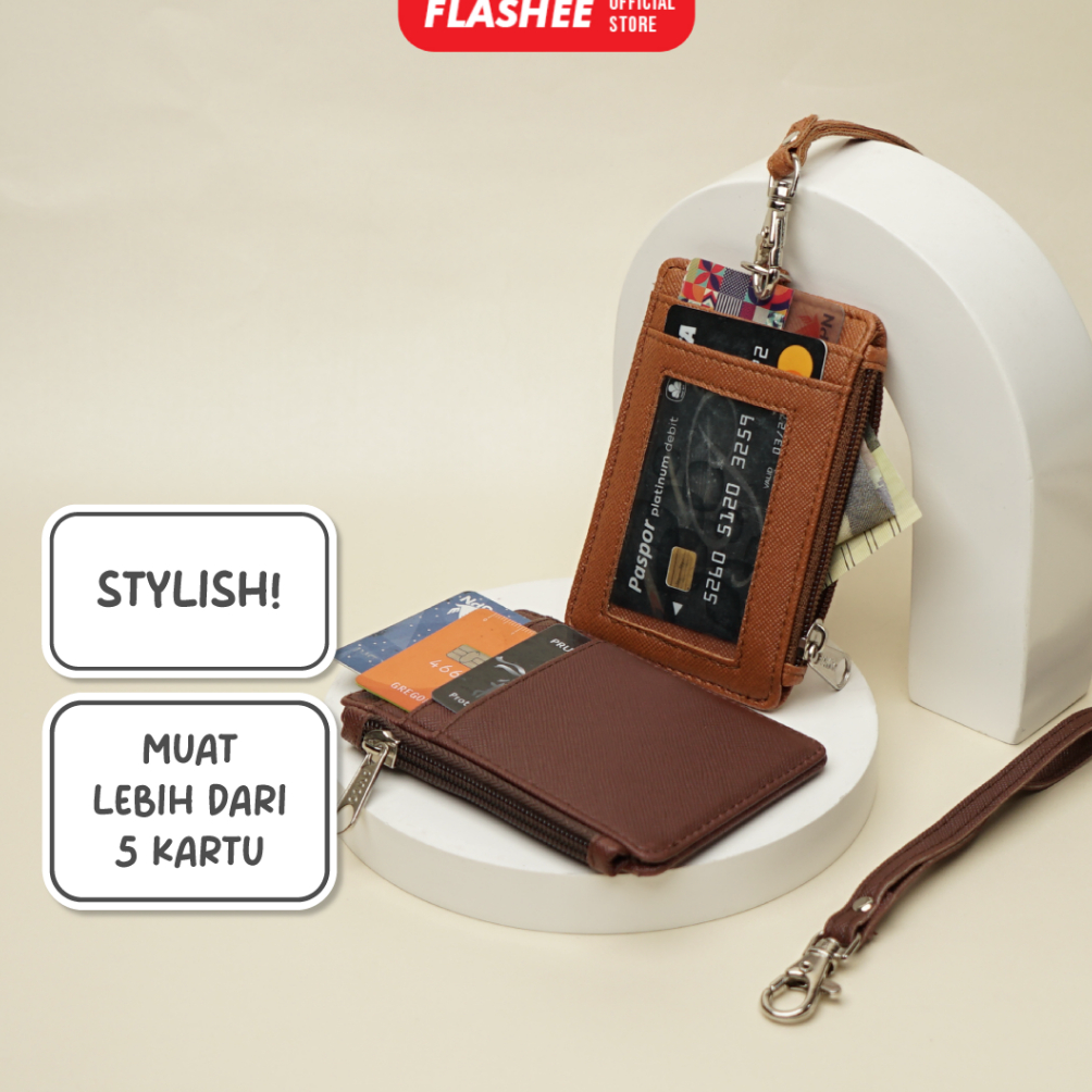 

10.10 SALE ID Card Holder Resleting Name Tag Seleting ID Card Risleting Name Tag Lanyard Zipper Kulit Sintetis v2