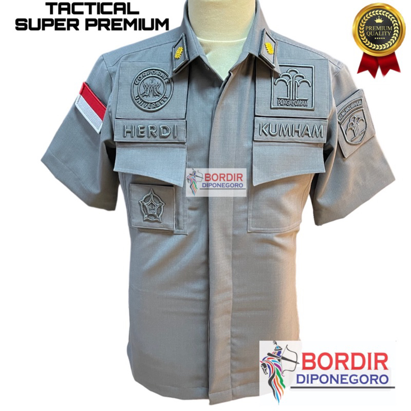 KEMEJA TACTICAL KANWIL LAPAS KUMHAM PREMIUM CUSTOM BORDIR | BAJU TACTICAL LAPAS LENGAN PENDEK | BAJU