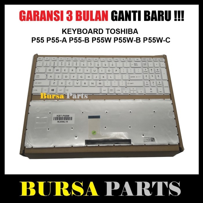 Keyboard Toshiba Satellite P55 P55-A P55-B P55W P55W-B P55W-C White
