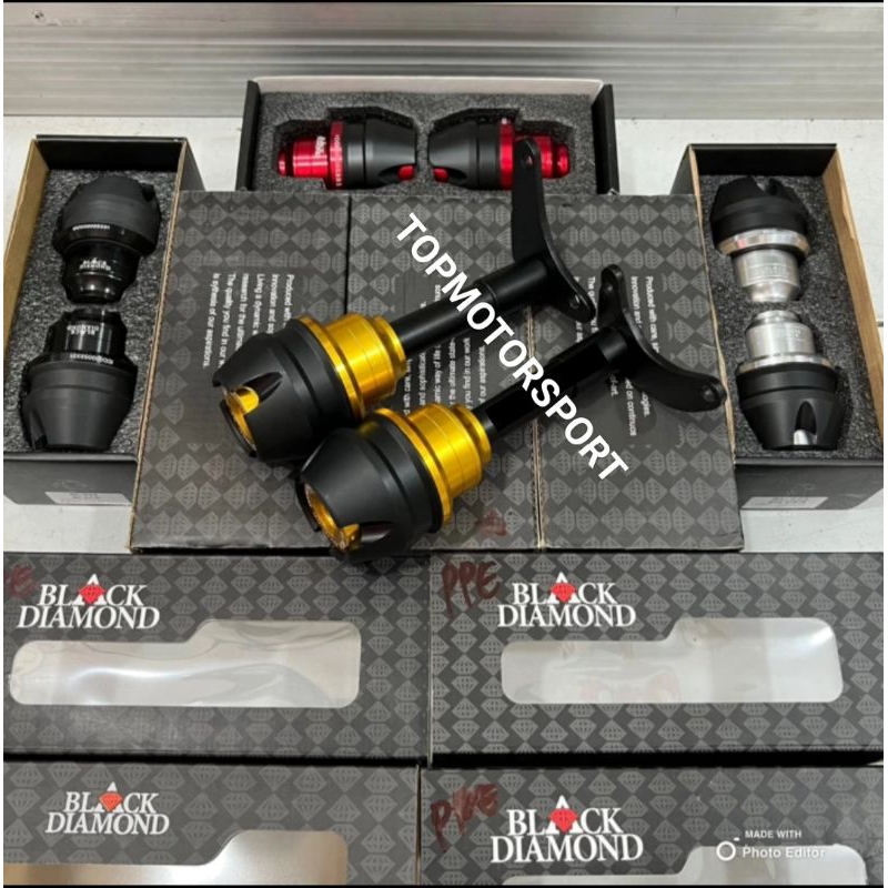 R15 V 4 FRAME SLIDER PELINDUNG BODY YAMAHA R15 V4 ORIGINAL BLACK DIAMOND