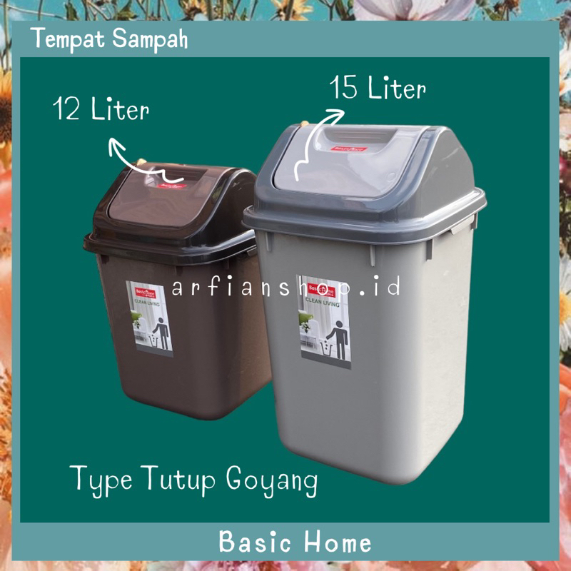 Tempat Sampah 12-15 Liter Basic Home Lion star / Tempat Wadah Sampah / Tempat Sampah Kecil Mini