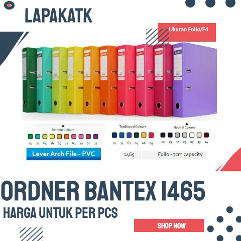 

Restock BANTEX ORDNER F4 1465 / ORDNER FOLIO BANTEX PUNGGUNG 7 CM