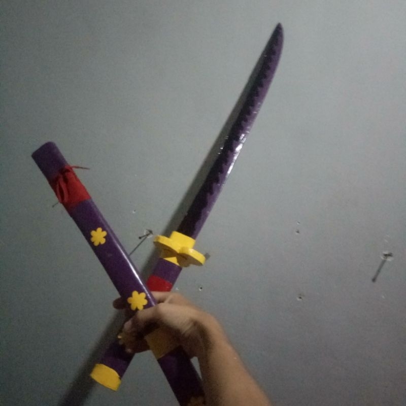 Pedang kayu roronoa zoro enma cosplay anime