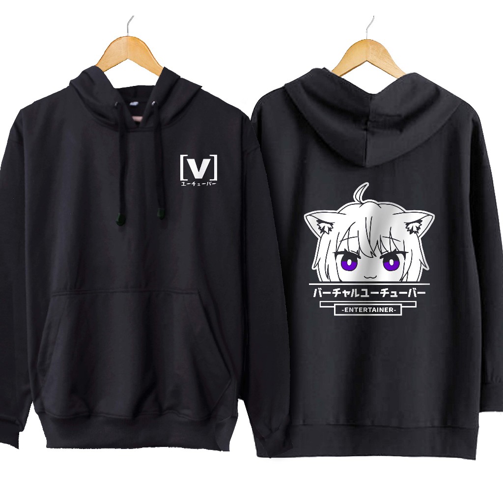 Jaket hoodie jumper anime vtuber NEKOMATA OKAYU PEEKER - HOLOLIVE JP material cotton fleece