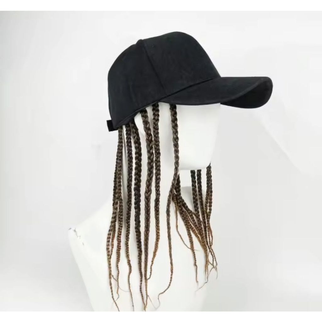 Wig topi pria kepang banyak