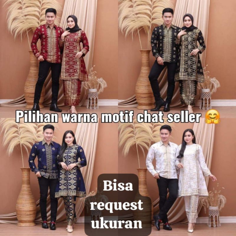 BAJU SERAGAM BATIK COUPLE KEBAYA KATUN PASANGAN SARIMBIT KELUARGA CUSTOM ANAK / KEMEJA PRIA MURAH / 