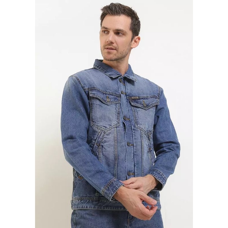 MJF148OP JAKET KANCING DAN SLETING LOIS JEANS ORIGINAL PRIA TERBARU