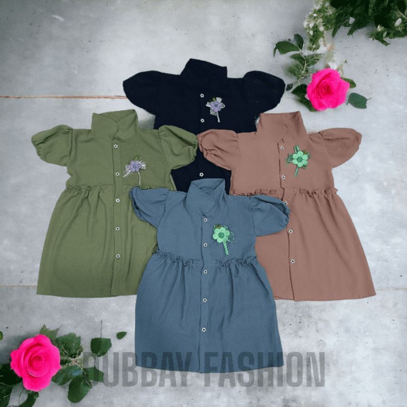 Dress bunga/Dress termurah/long tunik/Dress kringkel/baju anak sehari hari