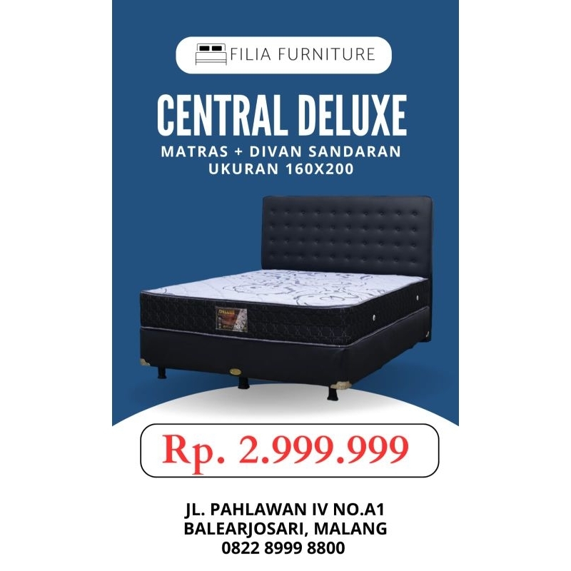 bedset central deluxe / springbed central / springbed 160x200 / springbed murah