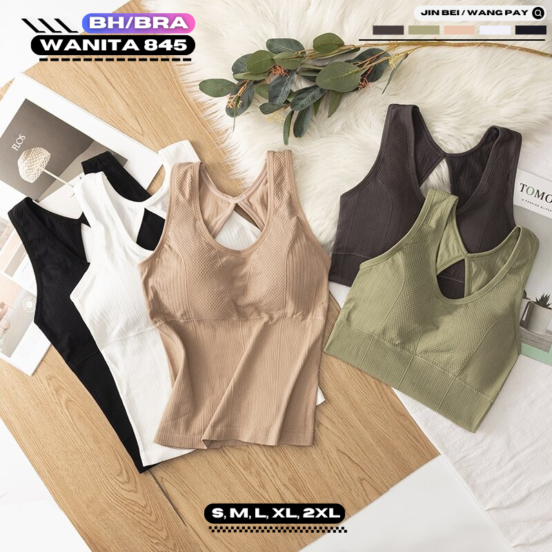 TANK TOP WANITA #J-845 BUSA TIPIS NO KAWAT BAHAN IMPORT JUMBO Ibu Nursing Motif POLKADOT Dengan Busa