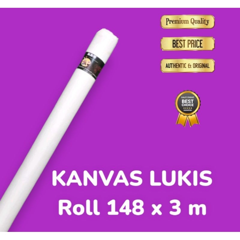 

KANVAS LUKIS ROLL 148 x 300 CM- SMOOTH CANVAS- CANVAS LUKIS MURAH-