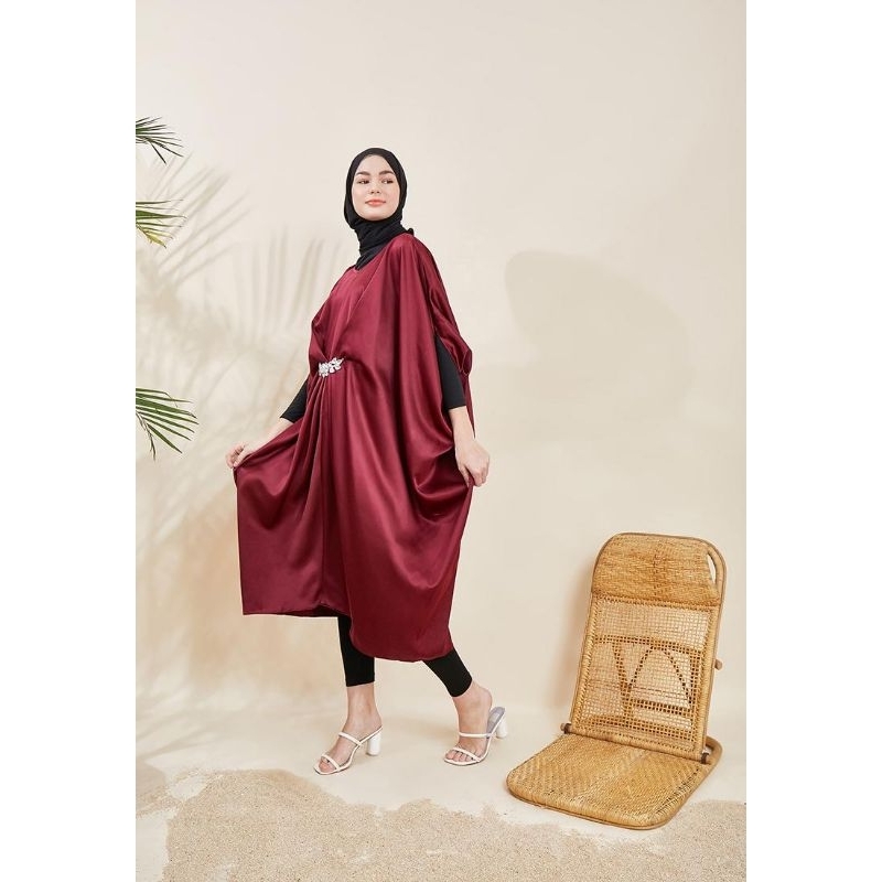 ElegantPGMTA LUNA Kaftan Tunik Satin Premium ELG8111 - Allsize