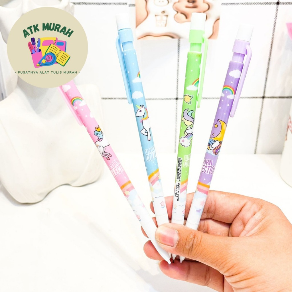 

PENSIL CETEK MEKANIK COLLECTION UNICORN PCM-1032 ALAT TULIS SEKOLAH AESTHETIC KOREA COD