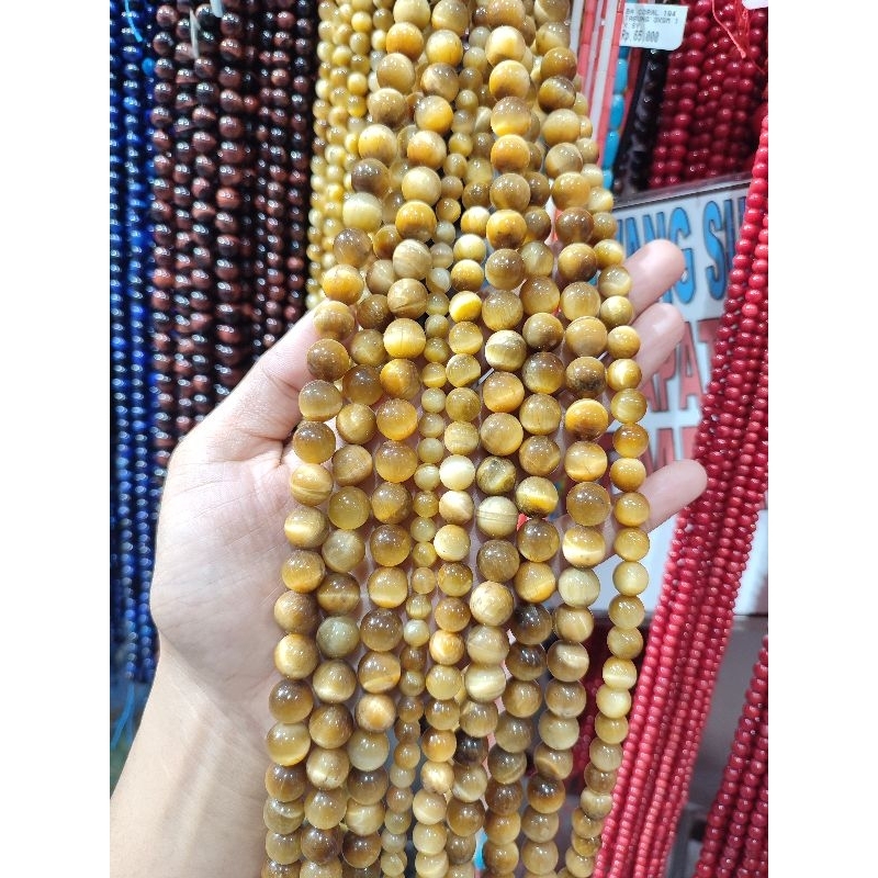 Gold Tiger Eye Stone Manik Batu Alam Gold Tiger Eye Grosir Batu Alam Manik Stone