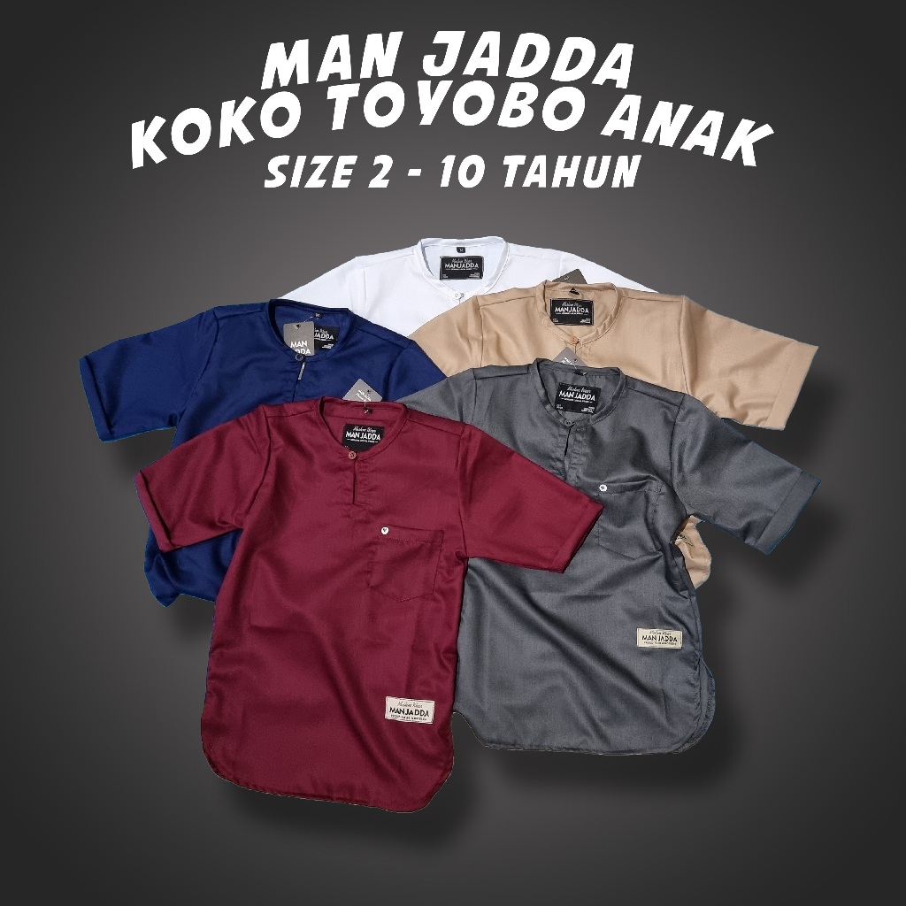 Atasan koko Kurta Toyobo Anak 2-13 Tahun Koko Muslim Anak Toyobo Manjadda