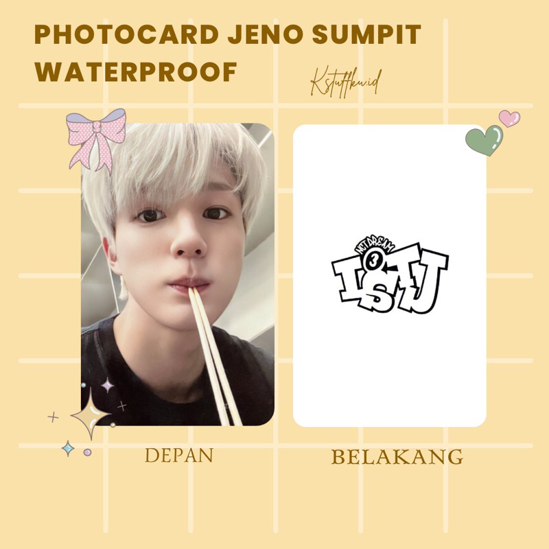 Photocard unifficial Jeno sumpit waterproof anti air premium