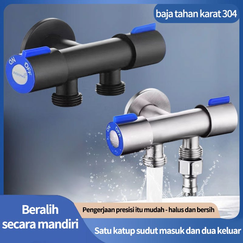 (COD) STOP KRAN CABANG /UNTUK KRAN SHOWER TOILET CLOSET JET SHOWER /Toilet Keran Shower Double Stop 