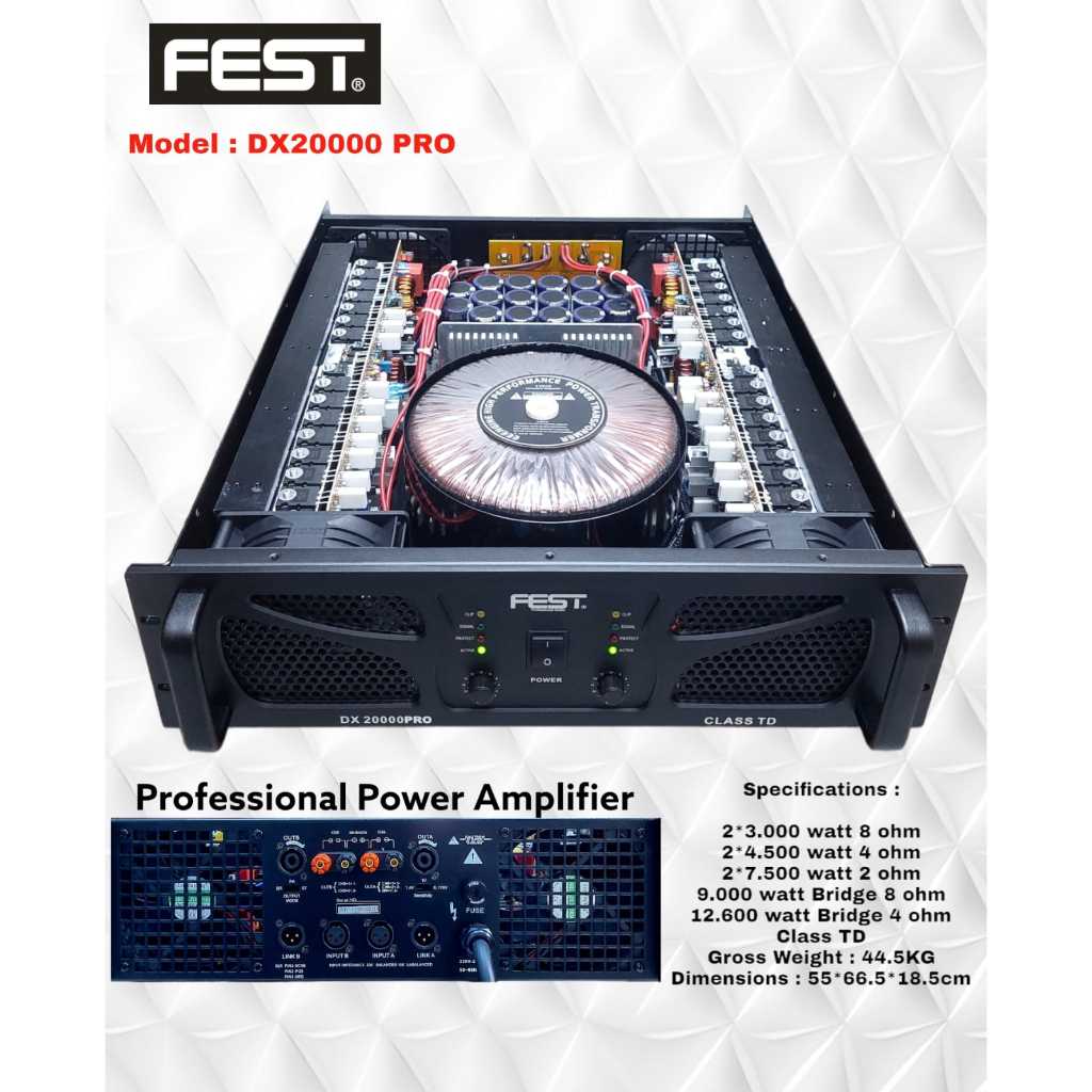 power amplifier fest dx20000pro dx 20000 pro class td original