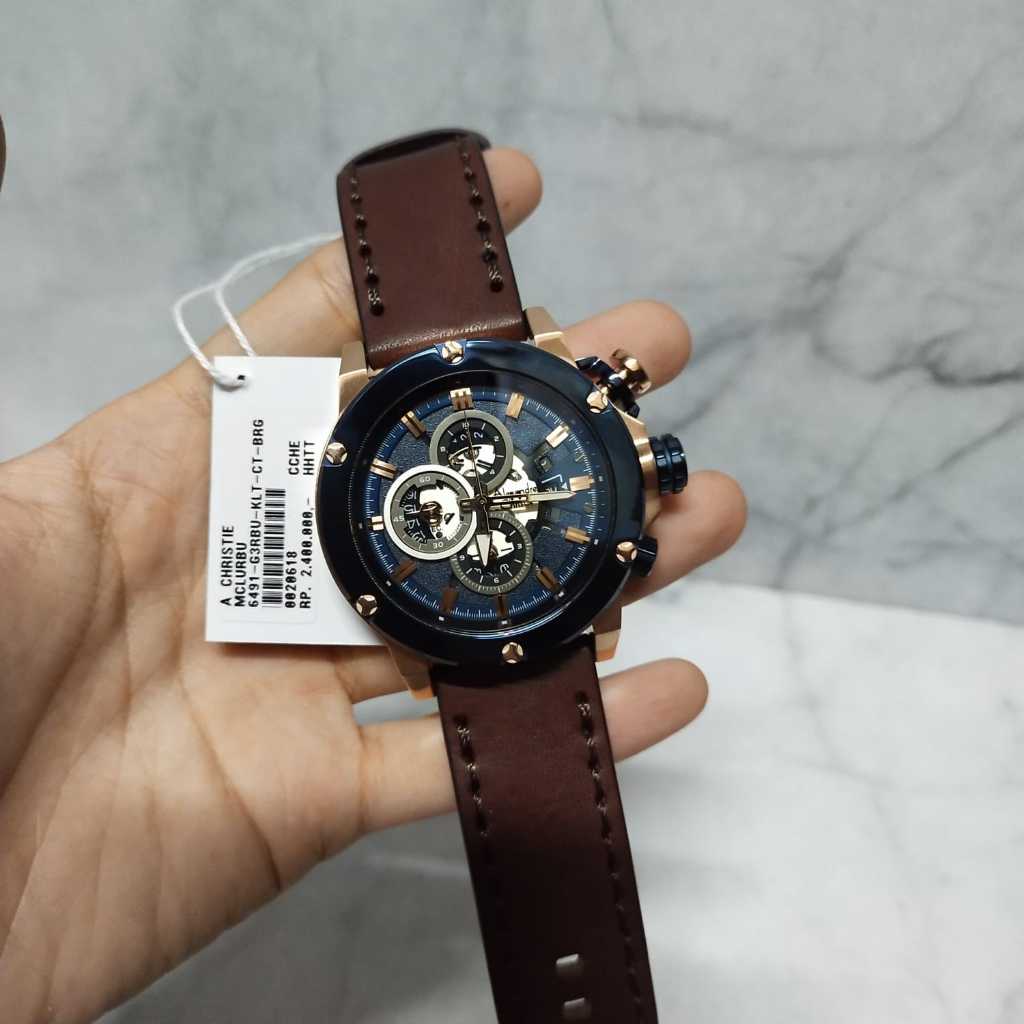 Jam Tangan Original Pria Alexandre Christie  AC 6491MC