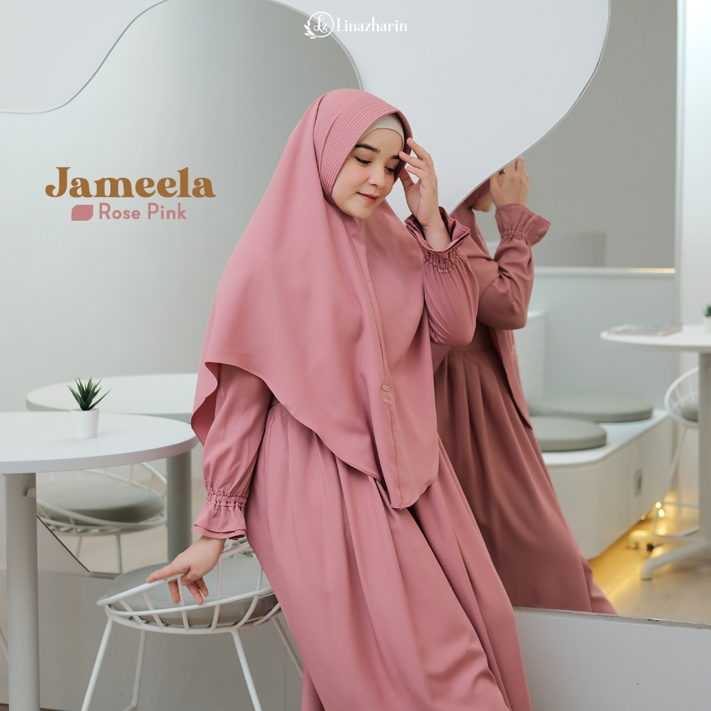 Jameela Series Gamis Set Khimar ( Gamis &amp; Khimar ) By Linazharin