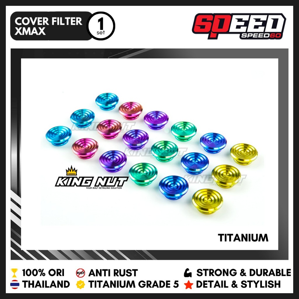 Probolt Titanium Cover Filter Yamaha Xmax Grade 5 King Nut