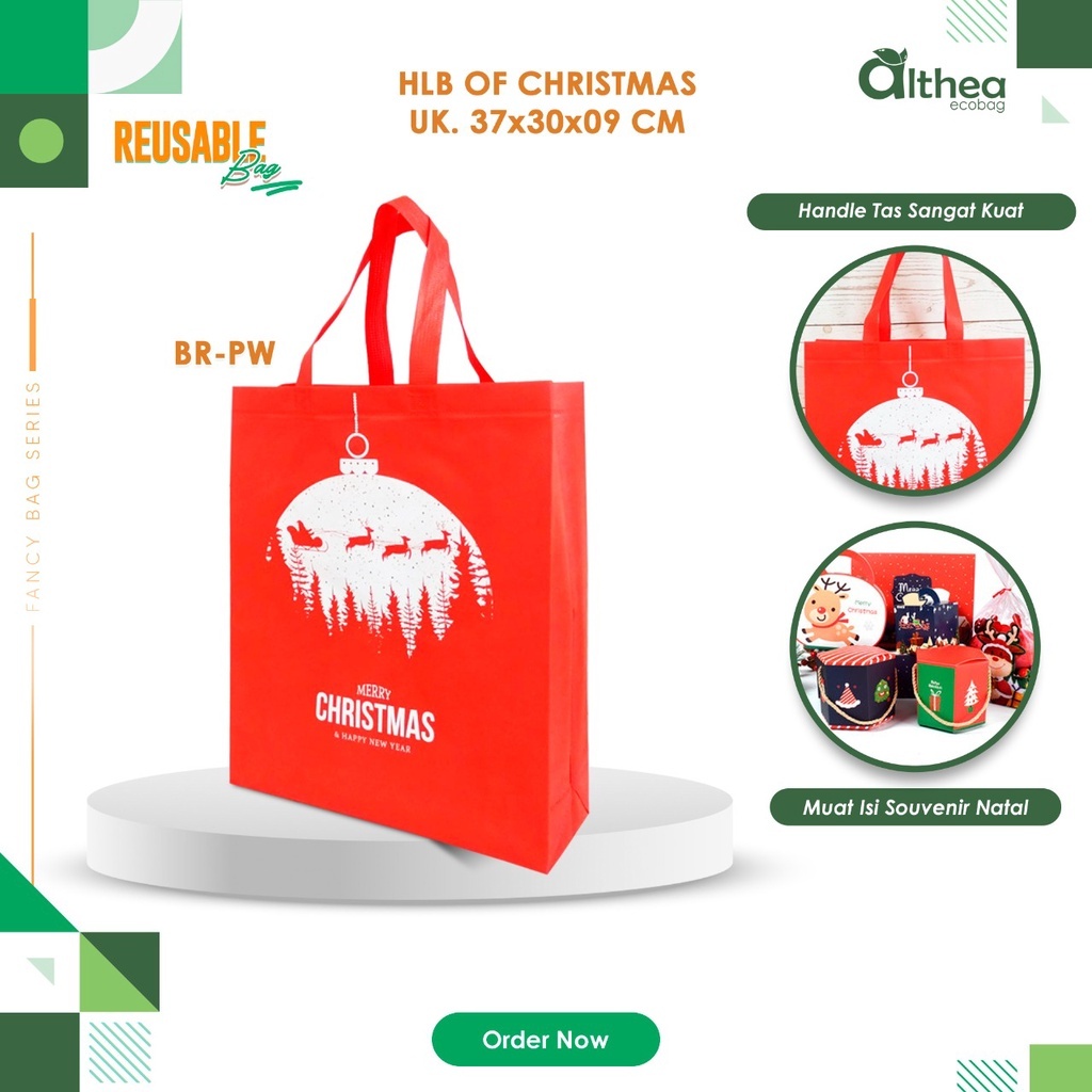 

Tas Bingkisan Natal Goodie Bag Natal Christmas Tas Snack Natal Kantong Natal Spunbond 37X30X9