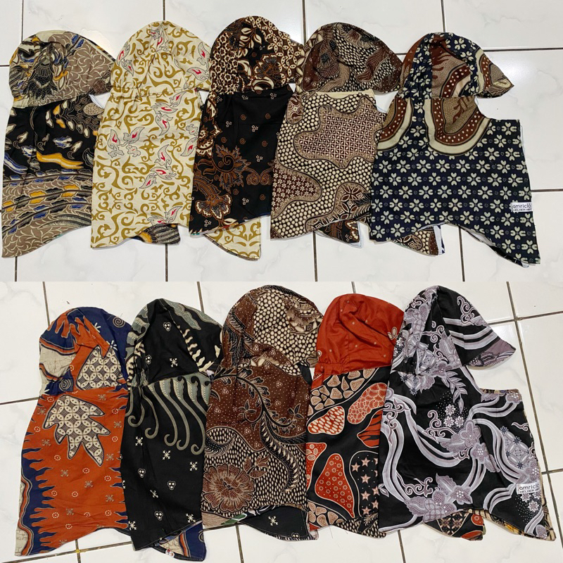 Kerpus Proyek motif BATIK Topi Welder Hat Sebo Tupung