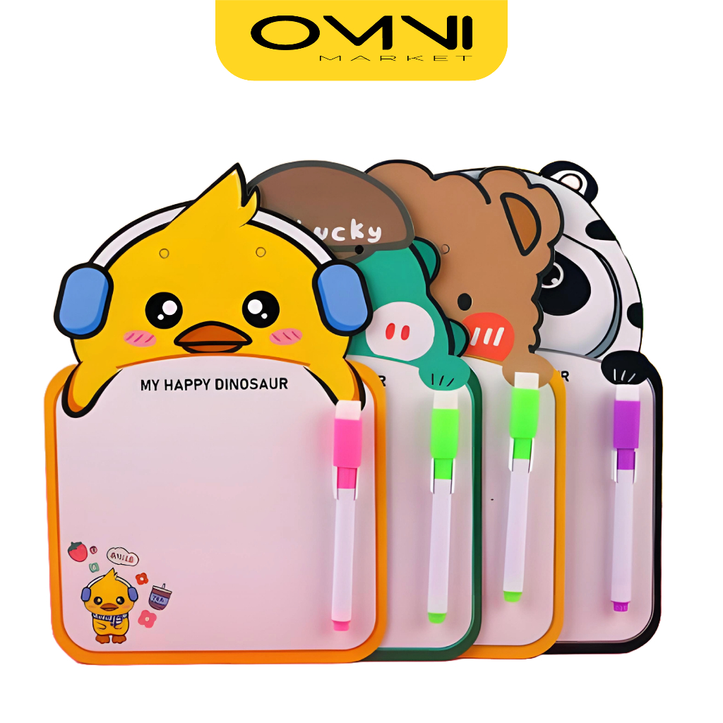 

Whiteboard Mini Papan Tulis Anak Karakter Free Spidol Bisa Dihapus HM033