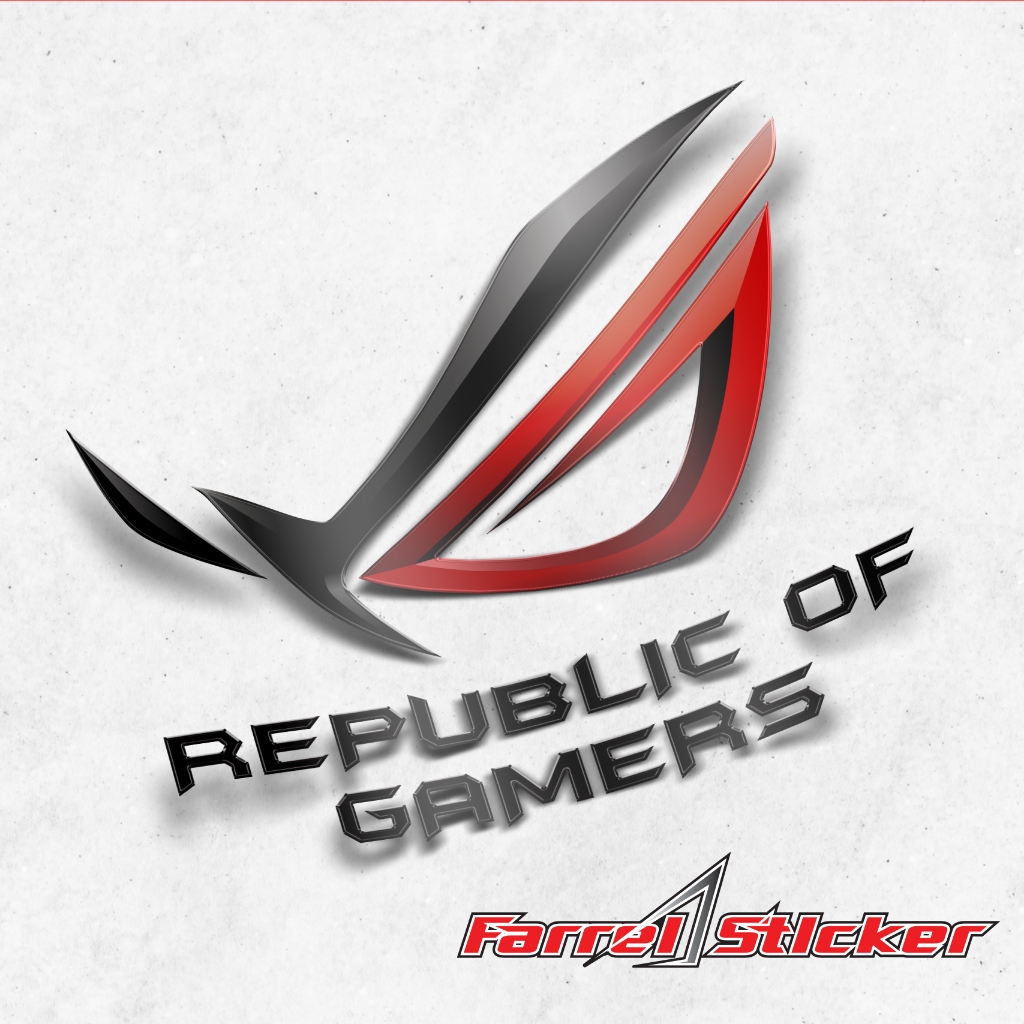 

Stiker ROG sticker Republic of Gamer HP laptop Handphone UV DTF