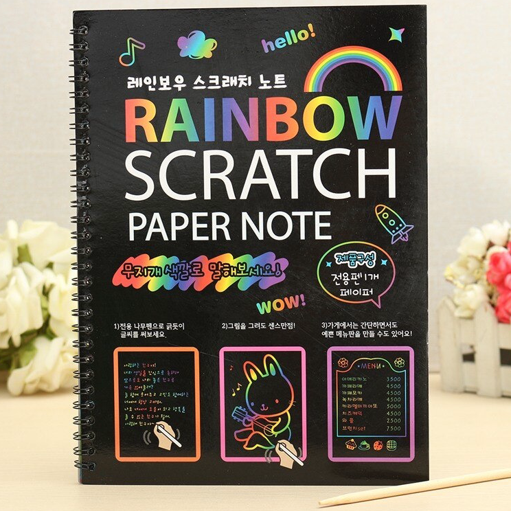 

Laris Magic Color Rainbow Scratch Paper Note book 19X26cm Buruan Beli