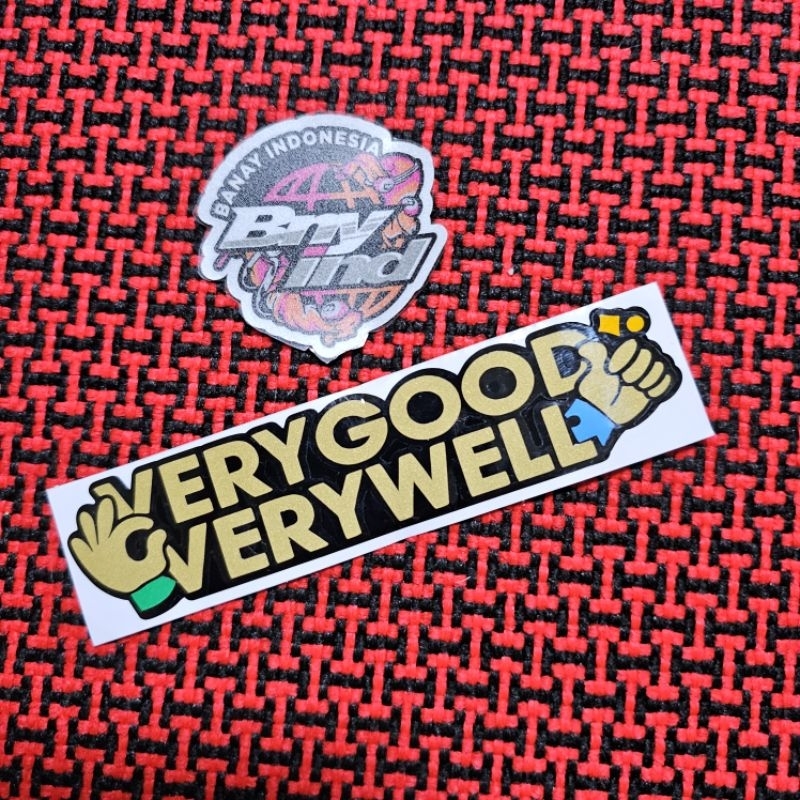 

Stiker Sticker Verygood Verywell Cutting