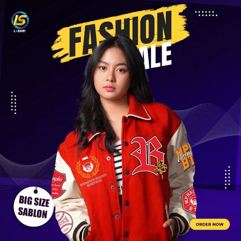 JAKET VARSITY BTR x MEMPHIS RETRO FUTURISTIC RRQ EVOS ONIC ALTER EGO ECHO