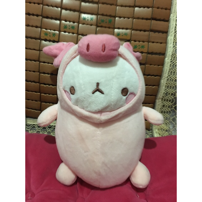 boneka molang kostum B2 pink ori