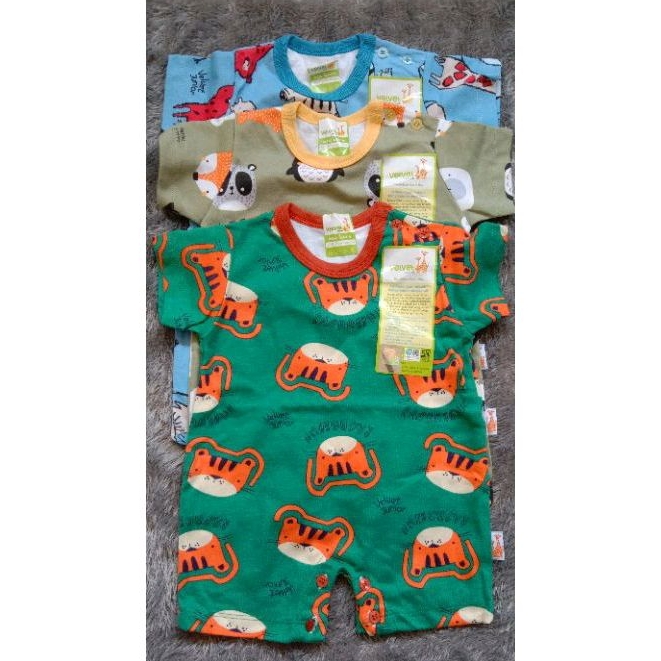 baju bayi romper Newborn Velvet junior motif terbaru