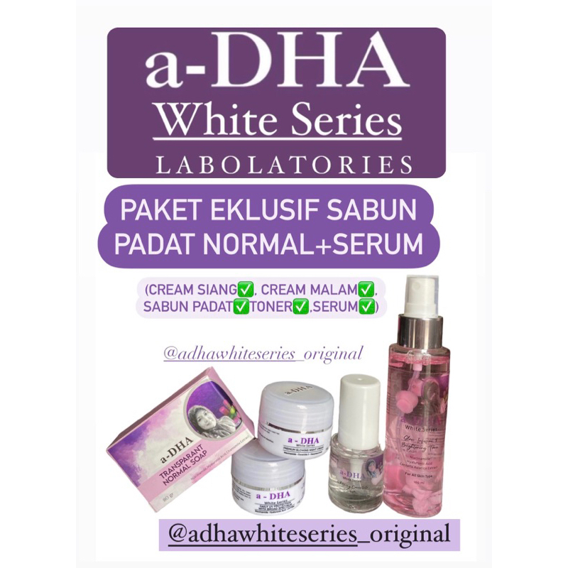 PAKET EKLUSIF SABUN PADAT NORMAL+SERUM ADHA WHITE SERIES ORIGINAL
