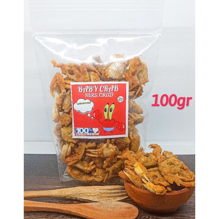 

Ready BABY CRAB KRISPY HALAL!!! 100 gr | BABY RAJUNGAN | KEPITING KRIUK | CAMILAN | SEAFOOD |CRAB KRIPS