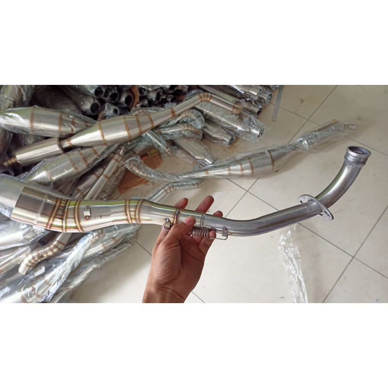 Pipa leher knalpot Racing nmax new Aerox new connected dm 50mm