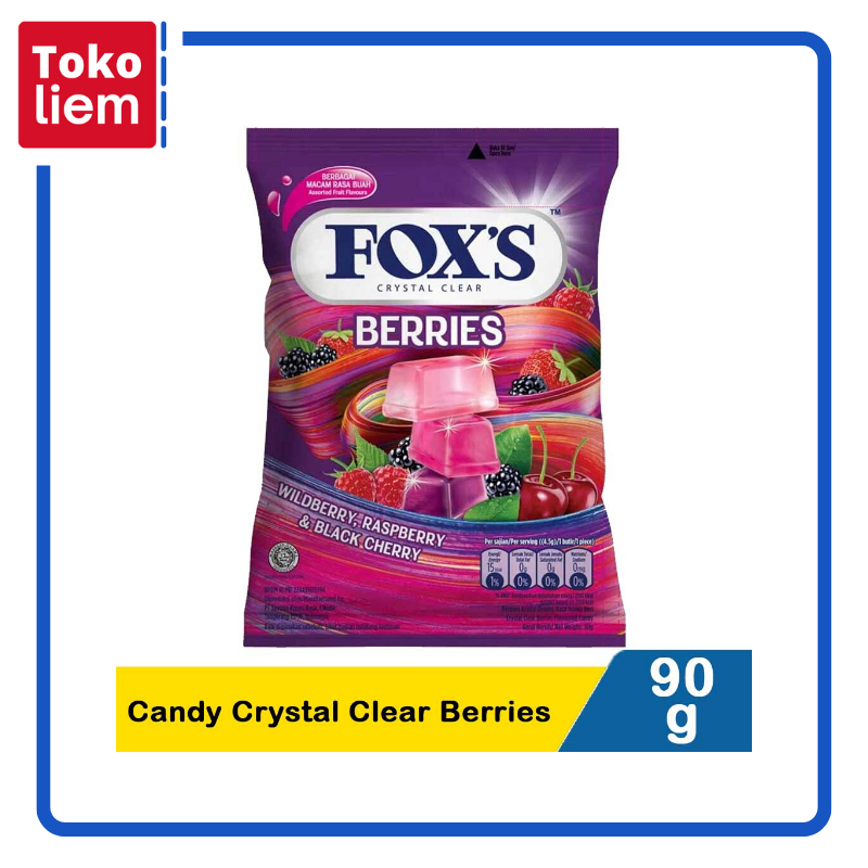 

Fox's Candy Crystal Clear Berries 90G