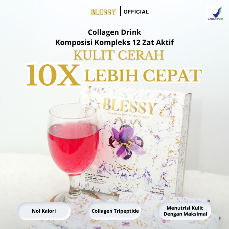 BLESSY collagen drink | premium collagen drink | collagen drink BPOM | collagen drink pemutih