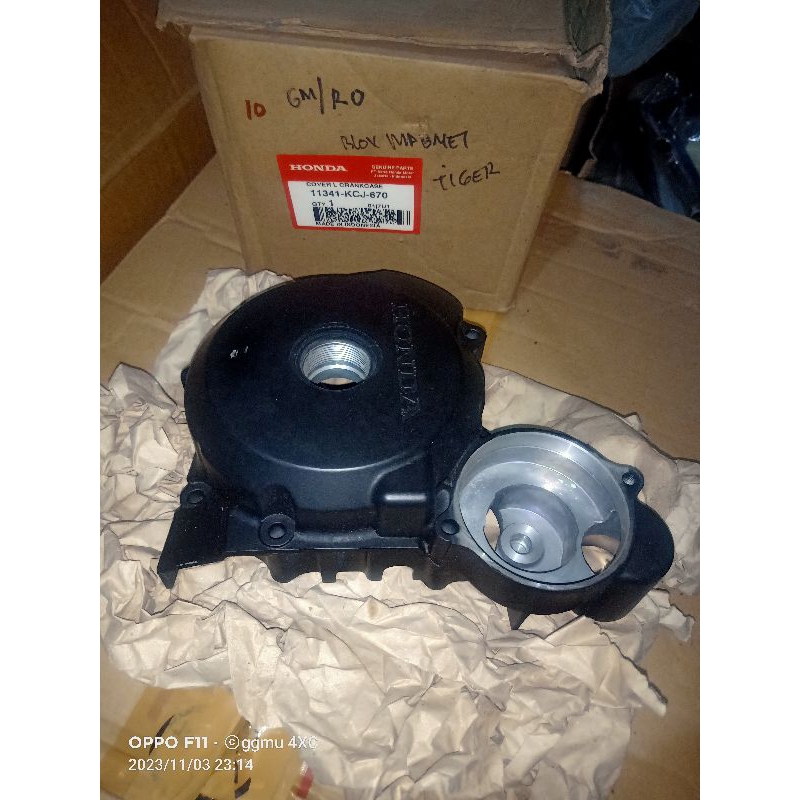 cover magnet crankcase kiri L honda tiger revo original ahm honda 11341-KCJ-670 honda tirev bak tutu