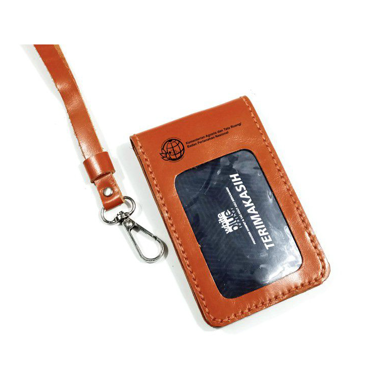 

TERBARU⚡ Name Tag Kulit Sapi Tan Logo Kementerian ATR/BPN - Lanyard Bergaransi