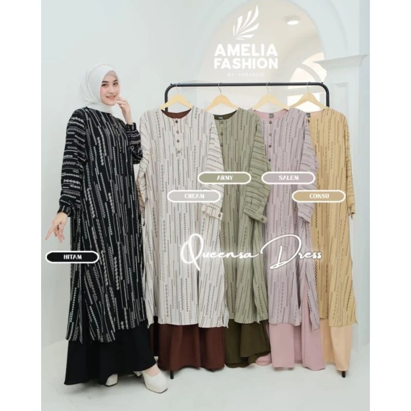 GAMIS TERBARU MODEL ROK TUNIK QUEENSA GRESS