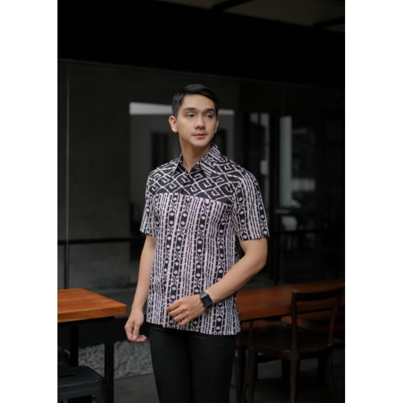 KEMEJA BATIK PREMIUM MOTIF SONGKET PUTIH