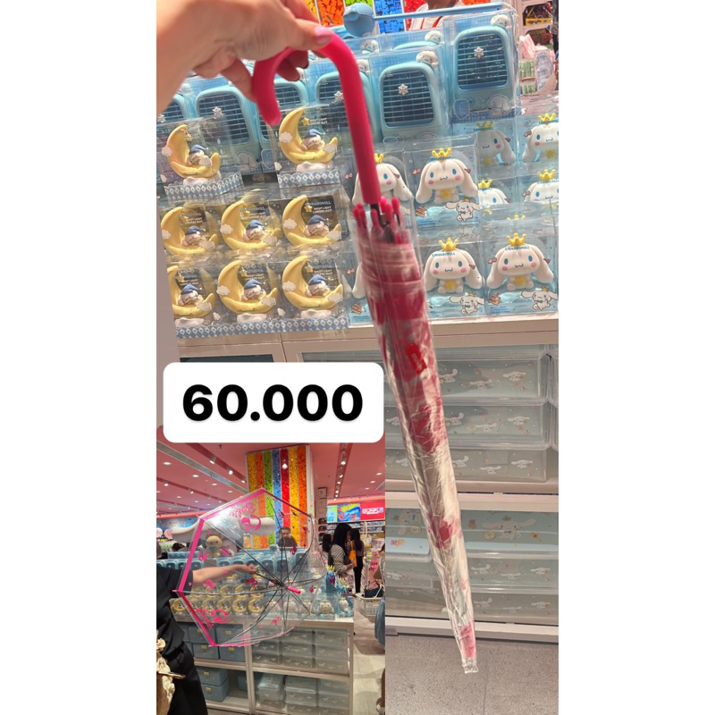 Payung Transparan Gagang panjang miniso x Barbie