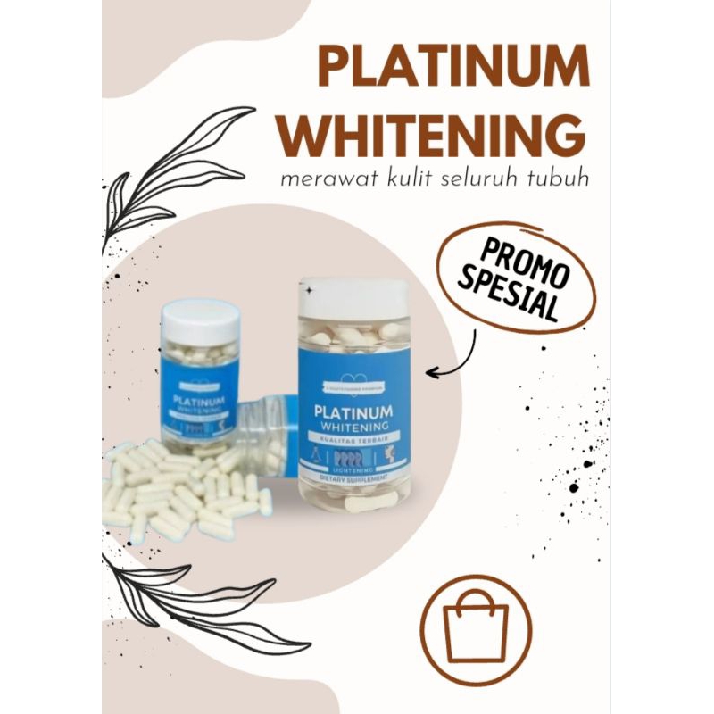 L-Glutathione Preminum Platinum Whitening 30 Kapsul Collagen Pemutih Kulit Pria Dan Wanita Suplemen 