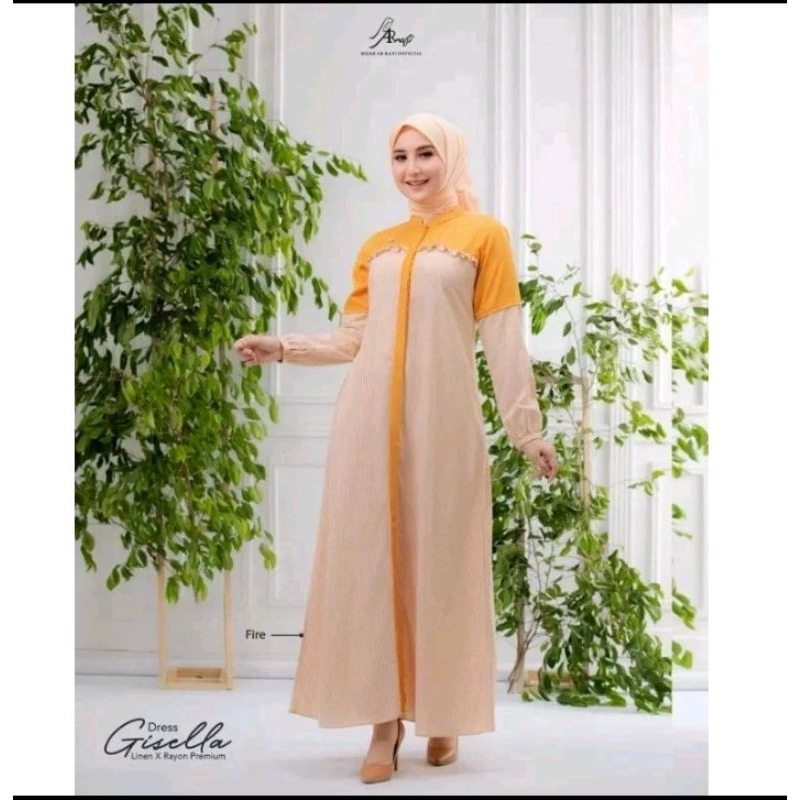 GISELLA DRESS ARRAFI|GAMIS MUSLIMAH|PROMO DISKON