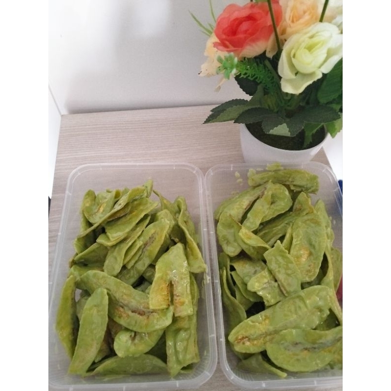 

keripik pisang coklat green tea lumer