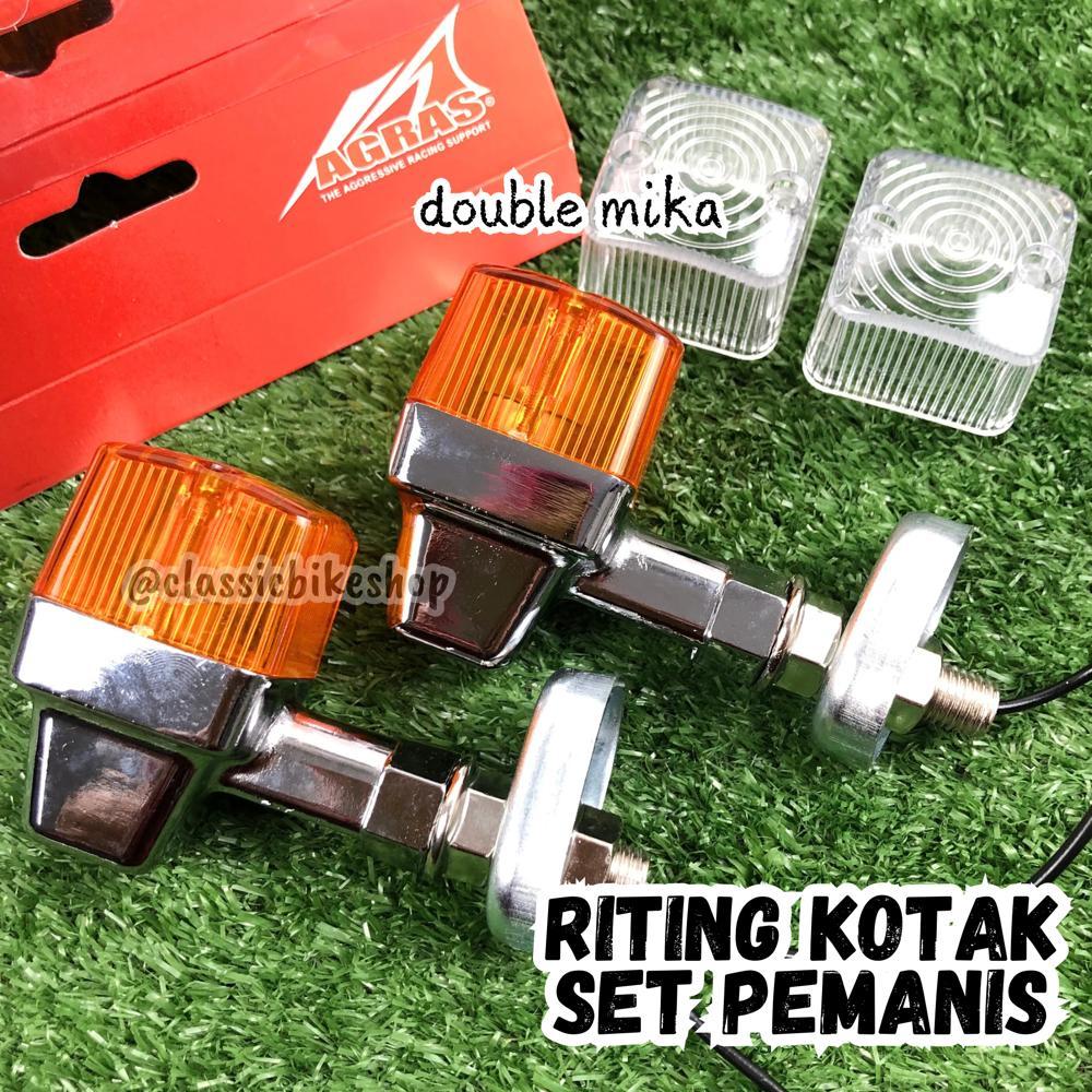 Riting Kotak Palu lampu sein Riting motor Kotak double mika set pemanis riting  cb gl mp dll AGRAS