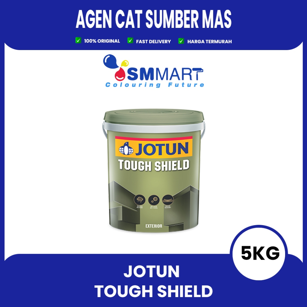 CAT TEMBOK EKSTERIOR JOTUN TOUGHSHIELD WARNA WHITE  5KG /GALON